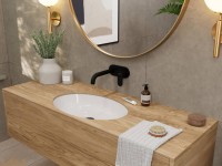 Hansgrohe Vernis Blend falsík alatti mosdócsaptelep (látszó rész), matt fekete