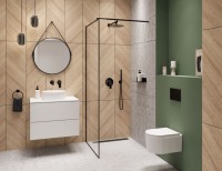 Invena Glamour perem nélküli fali WC, Vortex - QFS öblítő technikával, bordázott 3D külsővel + Soft 