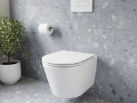 Ravak Flow RimOff - perem nélküli fali WC + lecsapódásmentes WC ülőke SZETT