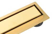 Roltechnik Rozsdamentes 70 cm zuhanyfolyóka látszó vagy burkolható fedlappal szálcsiszolt arany