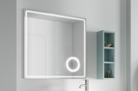 Coycama Cosmos 80x80 cm tükör, beépített ledvilágítással és páramentesítővel, érintő gombokkal