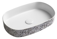 Sapho Infinity Oval 55x36 cm pultra tehető mosdó, terrazzo mintás