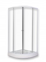 Roltechnik Project Line Apollo Chrome Set 80x80 cm íves zuhanykabin, önhordó zuhanytálcával és leere