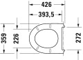 Duravit Durastyle No.1 Compact WC ülőke, nemesacél zsanérral