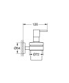 Grohe Essentials Black fali szappanadagoló + tartókonzol, matt fekete 1022572430