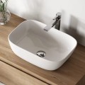 Coycama Due fényes fehér, pultra tehető kerámia mosdó 46x33 cm