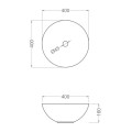 Coycama Otto fényes fehér, pultra tehető, kerek kerámia mosdó 40 cm